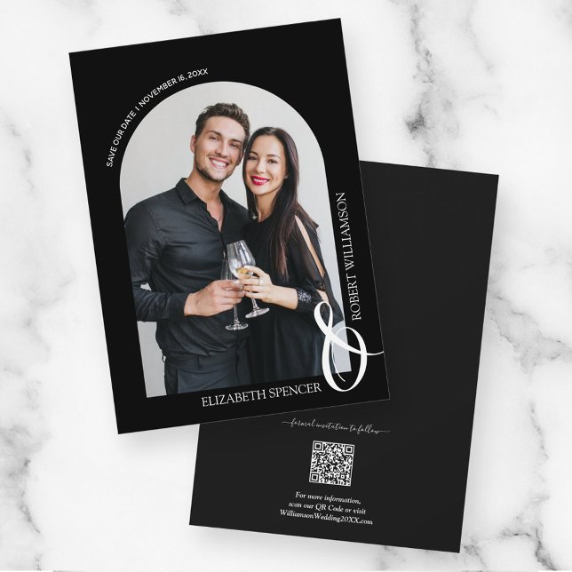 Foto QR Code Black Wedding Save The Date (Von Creator hochgeladen)