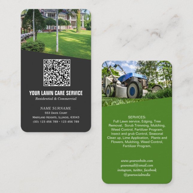 Foto QR Code Business Card Visitenkarte (Vorne/Hinten)