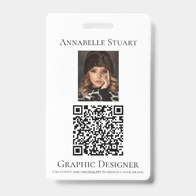 Foto QR-Code Business Company Large Ausweis (Vorderseite)