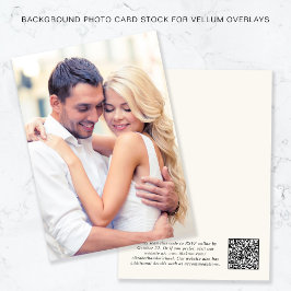 Foto QR Code Cream Background for Vellum Overlay Einladung