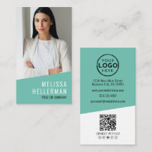 Foto-QR-Code Firmenlogo vertikal