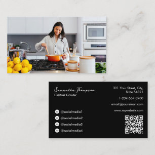 Foto QR-Code für den Ersteller von Lebensmittelein Visitenkarte