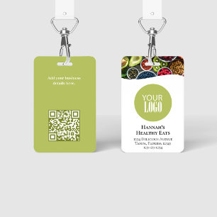 Foto QR-Code für einfaches Business-Logo Ausweis