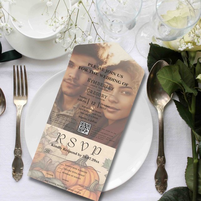 Foto QR-Code für Herbstfallernte Wasserfarbe All In One Einladung (Von Creator hochgeladen)