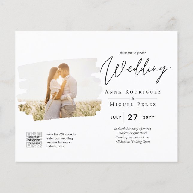 FOTO QR CODE für Hochzeit Einladende UAWG Flyer (Vorne)