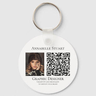 Foto-QR-Code Geschäft Unternehmen Groß Schlüsselanhänger