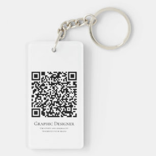 Foto-QR-Code Geschäft Unternehmen Schlüsselanhänger