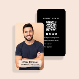 Foto-QR-Code Moderne Verbindung mit mir Geschäft Visitenkarte