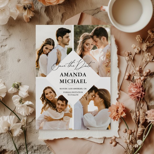 Foto QR-Code Save the Date Einladung (Capture elegance with our stylish Save the Date, setting the tone for your unforgettable day!)