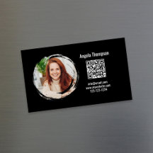 Foto-QR-Code Schwarz Magnetisch