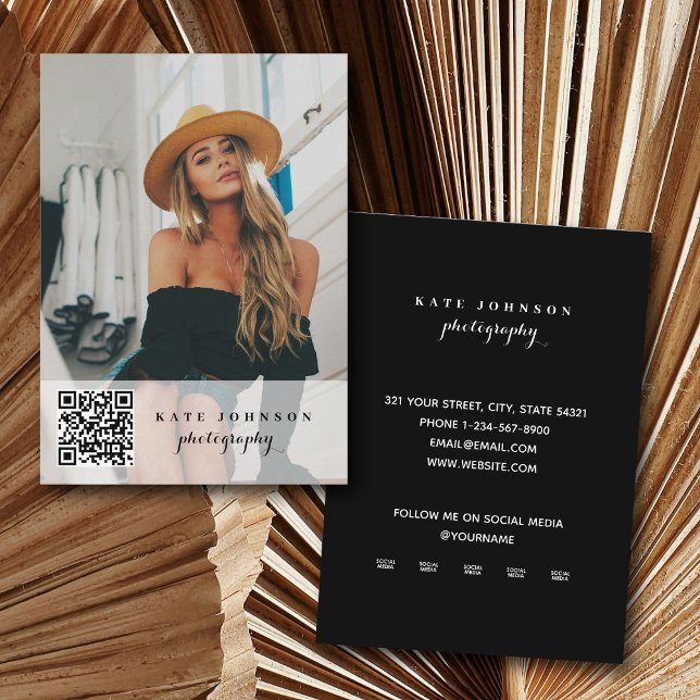 Foto QR-Code Skript Custom Social Media Icons Visitenkarte (Photo QR Code Script Custom Social Media Icons Business Card)