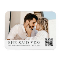 Foto QR Code Trendy Engagement Party Einladung