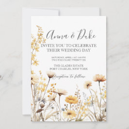 Foto QR Code Wildblume Hochzeit Einladung