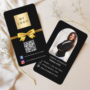 Foto Qr für den Schwarzgold-Bogen Visitenkarte