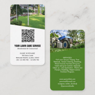 Foto QR für moderne Rasenpflege Visitenkarte