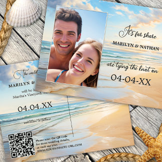 Foto QR Save the Date Postkarte