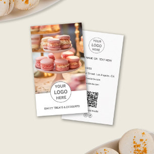 Foto QR White Business Card für Bäckereien mit ben Visitenkarte