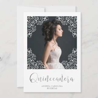Foto Quinceañera Español Efecto Encaje Blanco