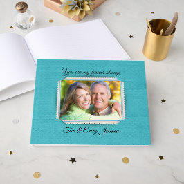 Foto-Rahmen auf Embossed-Muster für Hochzeiten Gästebuch