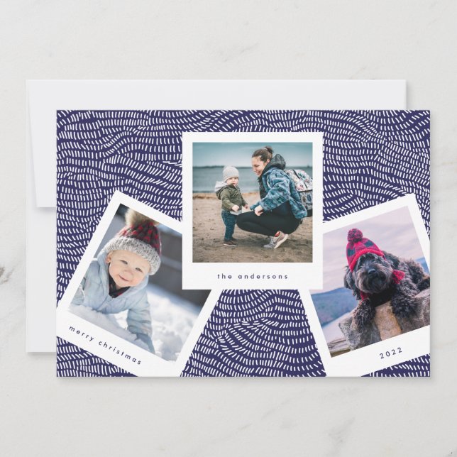 Foto-Rahmen | Blauer Frohe Weihnachten (Vorderseite)