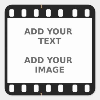 Foto-Rahmen für den Filmstreifen Quadratischer Aufkleber