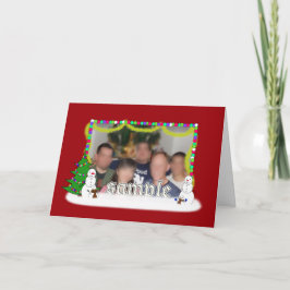 Foto-Rahmen für die Snowman-Familie Feiertagskarte