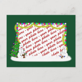 Foto-Rahmen für die Snowman-Familie Feiertagspostkarte