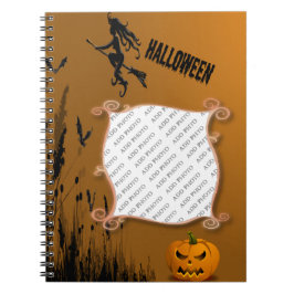Foto-Rahmen, Hexe, Jack o' Lantern Notebook Notizblock