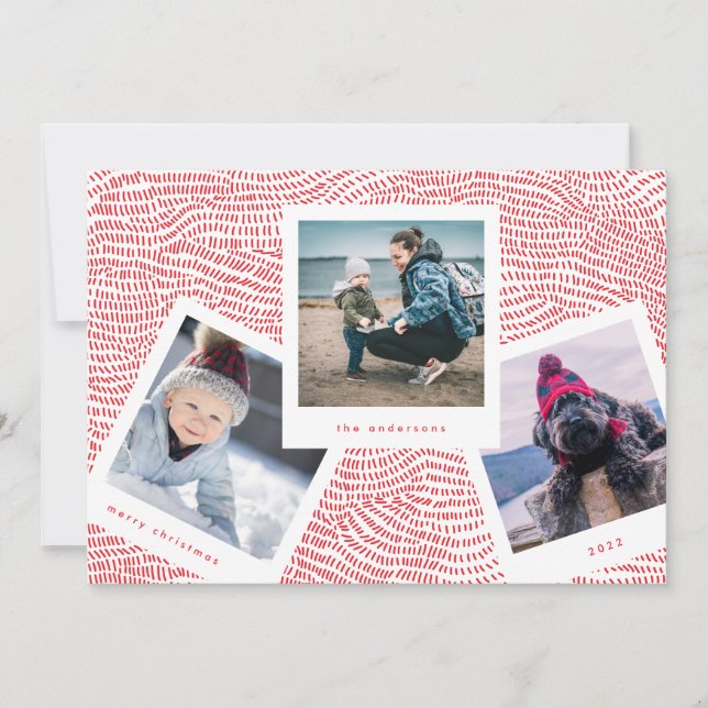 Foto-Rahmen | Rotes Frohe Weihnachten (Vorderseite)