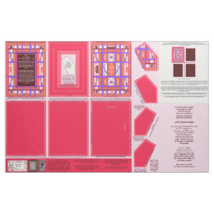 Foto-Rahmen und Brosche mit Power-Nähmuster Stoff