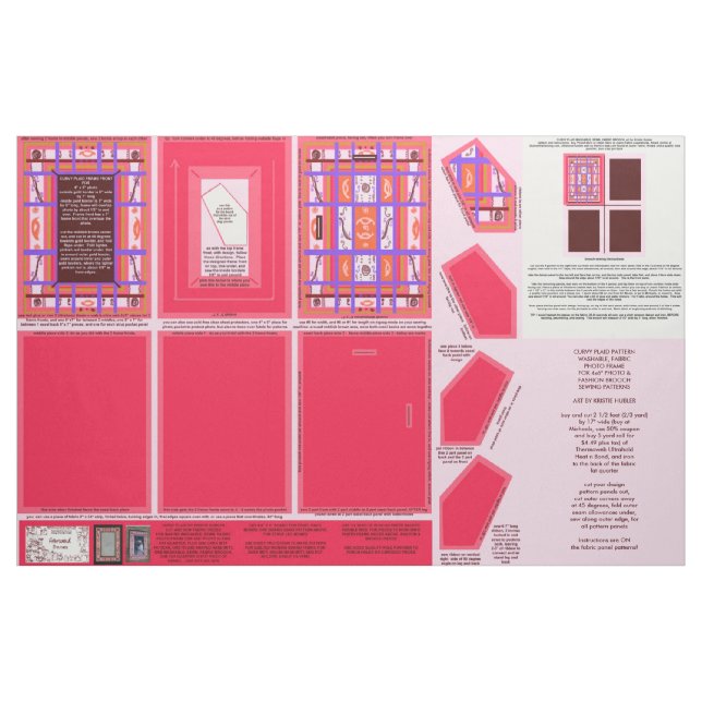 Foto-Rahmen und Brosche mit Power-Nähmuster Stoff (Fat Quarter (45,7 x 55,9 cm))