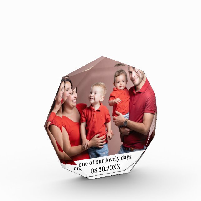 Foto-Rahmenblock aus Acrylglas, kundenspezifisch Fotoblock (Links)