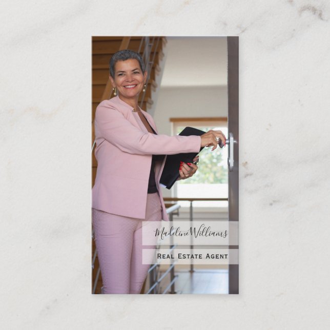 Foto Real Anwesen Agent Business Card Visitenkarte (Vorderseite)