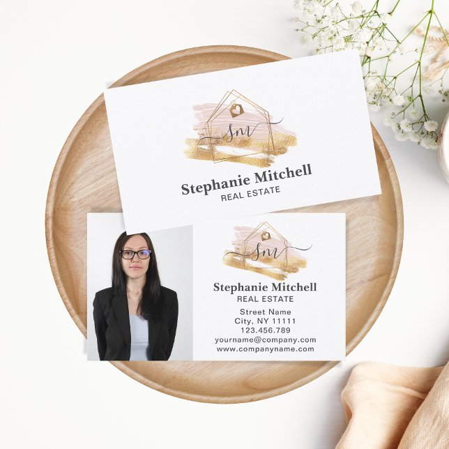 Foto Real Anwesen Realtor Key House Gold einfügen Visitenkarte (Von Creator hochgeladen)