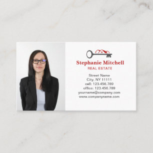 Foto Real Anwesen Realtor Key House Red einfügen Visitenkarte