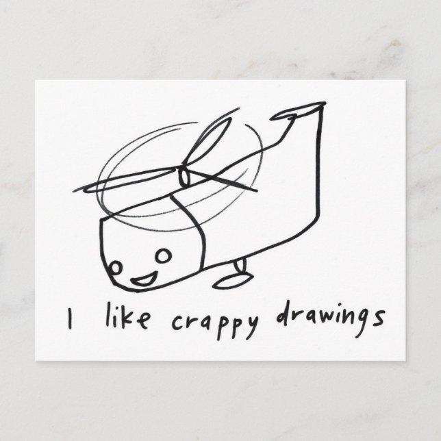 Foto realistischer zeichn eines Hubschraubers Postkarte (Vorderseite)