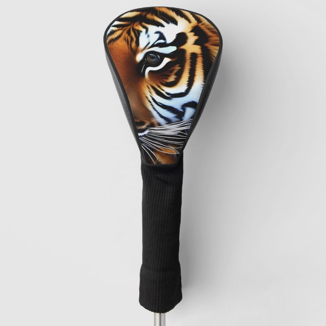 Foto Realistisches Tiger-Portrait Golf Headcover (Vorderseite)
