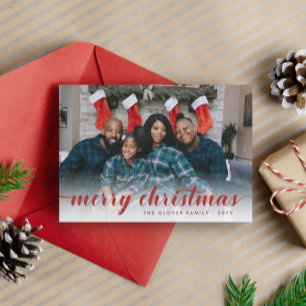 Foto Red Calligraphy Frohe Weihnachten