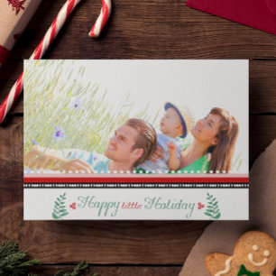 Foto Red Green Holly Happy kleinen Urlaub Feiertagspostkarte