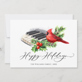 FOTO Red Kardinal Bird Weihnachtsgrüße Feiertagskarte