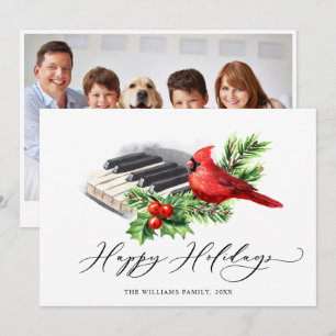 FOTO Red Kardinal Bird Weihnachtsgrüße Feiertagskarte