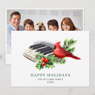 FOTO Red Kardinal Bird Weihnachtsgrüße Feiertagskarte