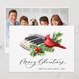 FOTO Red Kardinal Bird Weihnachtsgrüße Feiertagskarte