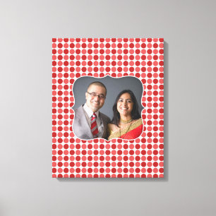Foto Red Polka [16x20] Zoll Canvas Print Leinwanddruck