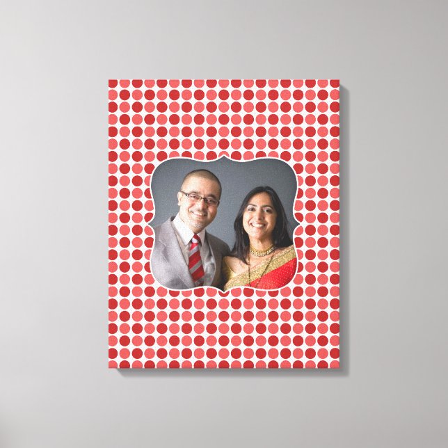 Foto Red Polka [16x20] Zoll Canvas Print Leinwanddruck (Vorderseite)