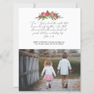 Foto religious Christlich Card John 3:16 Feiertagskarte