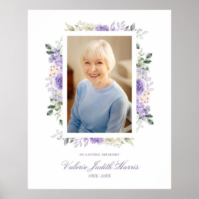 Foto Remembrance Service Liebe Lila Schatten Poster (Vorne)