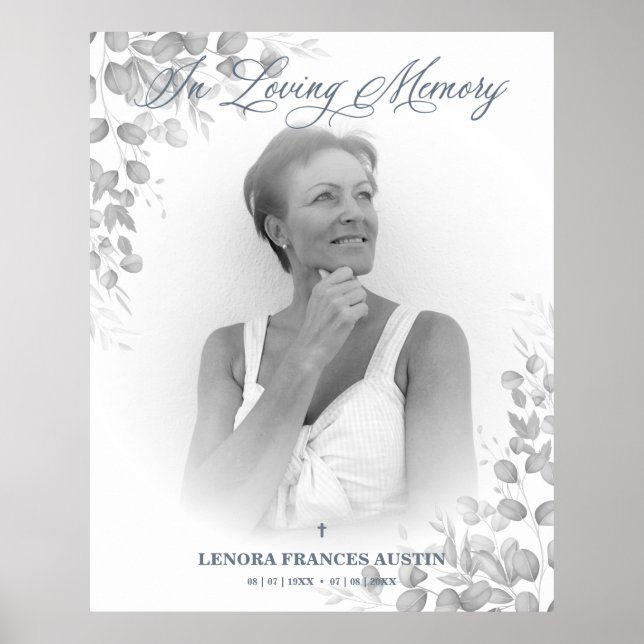 Foto Remembrance Service Liebe Schwarz & Weiß Poster (Vorne)