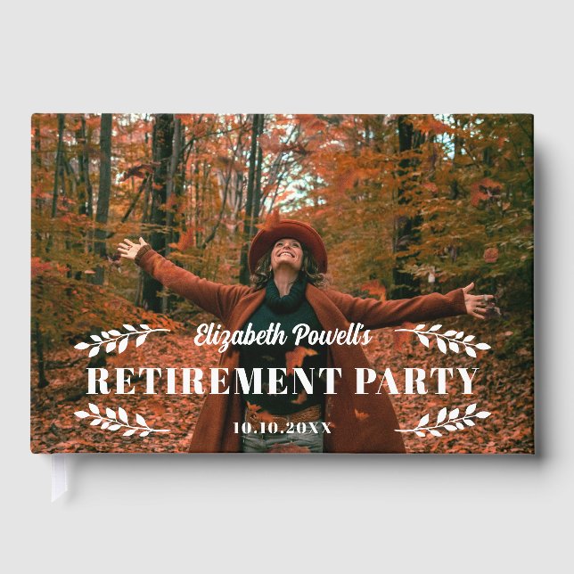 Foto Retirement Party Gästebuch (Vorderseite)