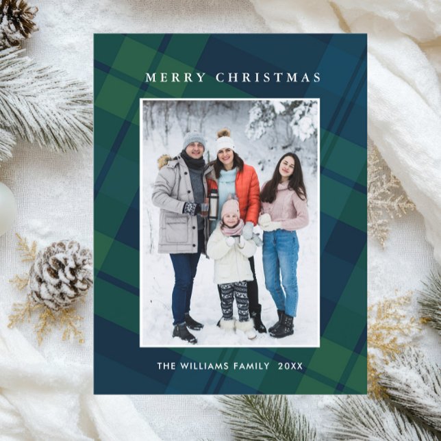 Foto Retro Karierter Grußurlaub Postkarte (Von Creator hochgeladen)